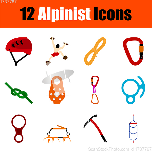 Image of Alpinist Icon Set