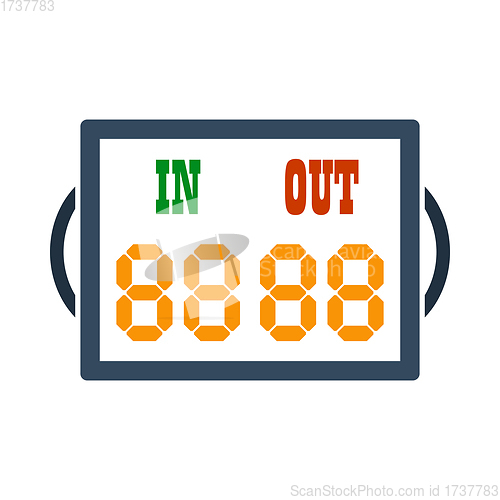 Image of Soccer Referee Replace Scoreboard Icon