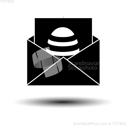 Image of Envelop With Easter Egg Icon