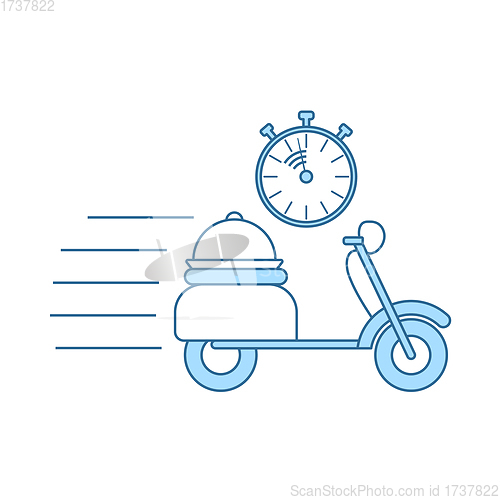 Image of Restaurant Scooter Delivery Icon