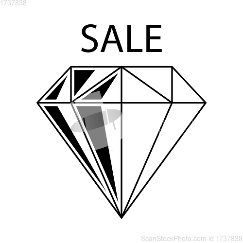 Image of Dimond With Sale Sign Icon