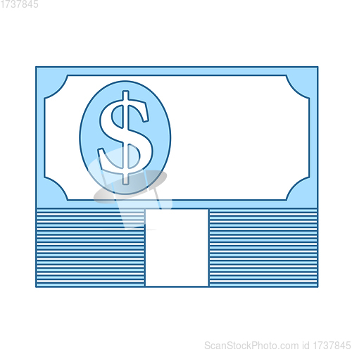 Image of Banknote On Top Of Money Stack Icon
