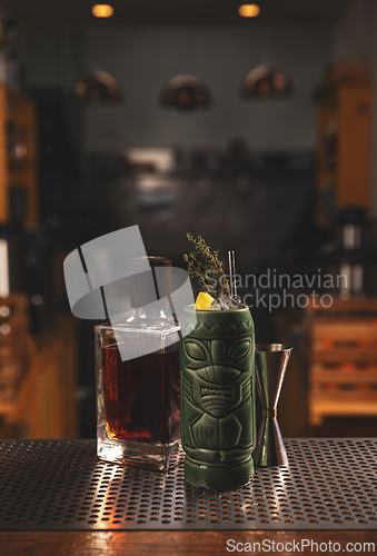 Image of Cocktail in clay glass