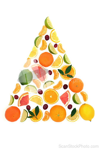 Image of Surreal Citrus and Berry Fruit Tree Shape Design