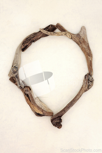 Image of Driftwood Wreath Minimal Abstract Frame
