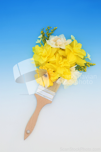 Image of Surreal Spring and Easter Abstract Flower Paintbrush Design