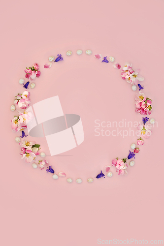 Image of Floral Spring Wreath with Easter Eggs