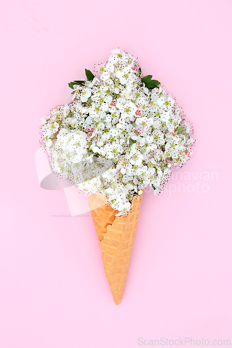 Image of Surreal Spring Hawthorn Blossom Ice Cream 