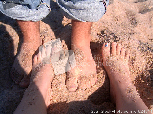 Image of Sandy Feet at the Beach