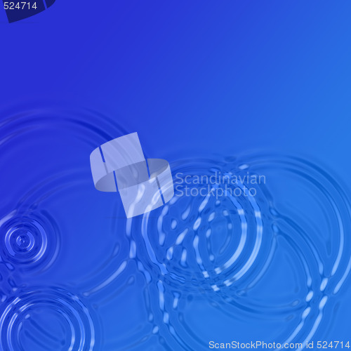 Image of Blue Raindrop Ripples
