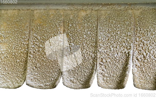 Image of old crusted slats