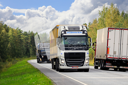 Image of Volvo FH Semi Trailer Trucks Transport Goods
