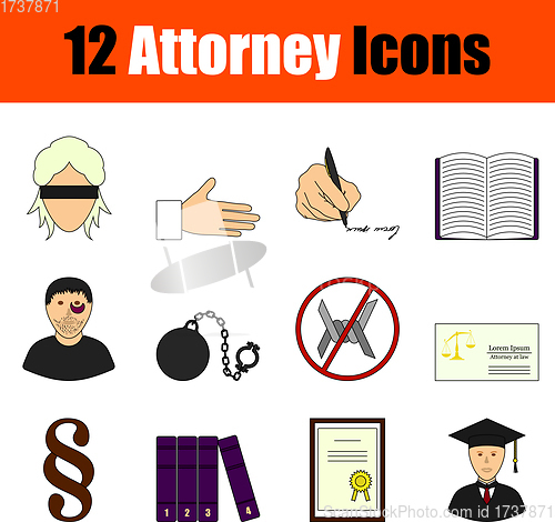 Image of Attorney Icon Set