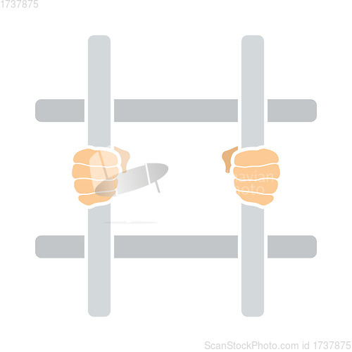 Image of Hands Holding Prison Bars Icon