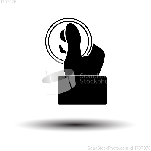 Image of Hand Hold Dollar Coin Icon