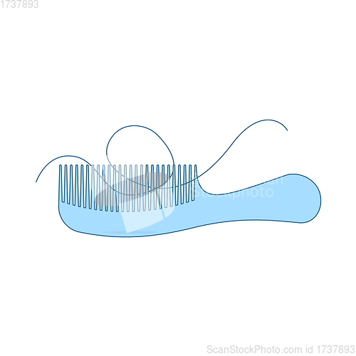 Image of Hair In Comb Icon