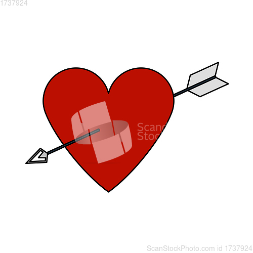 Image of Pierced Heart By Arrow Icon