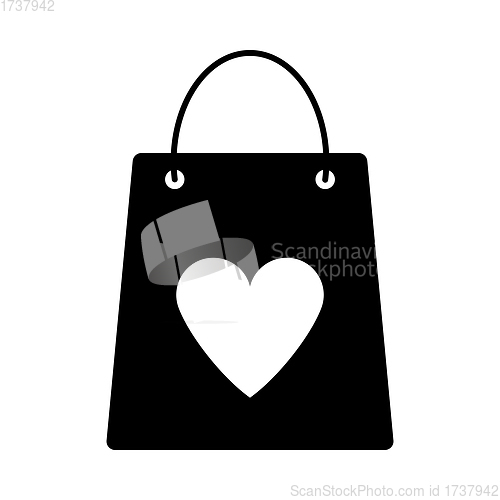 Image of Shopping Bag With Heart Icon