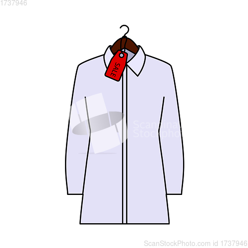 Image of Blouse On Hanger With Sale Tag Icon