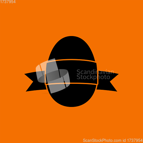 Image of Easter Egg With Ribbon Icon