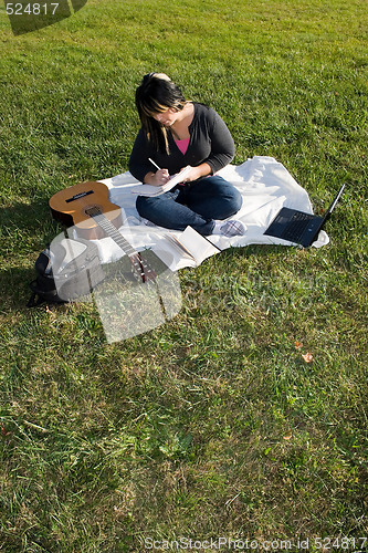 Image of Musician Writing