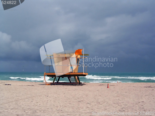 Image of Stormy Lifeguard Tower