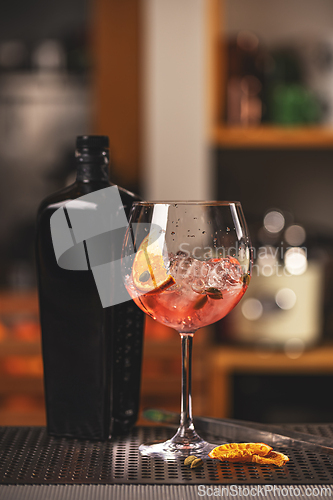 Image of Pink gin cocktail