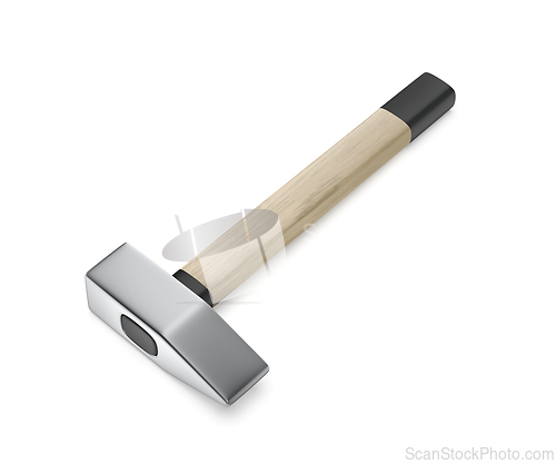 Image of Hammer with wooden handle