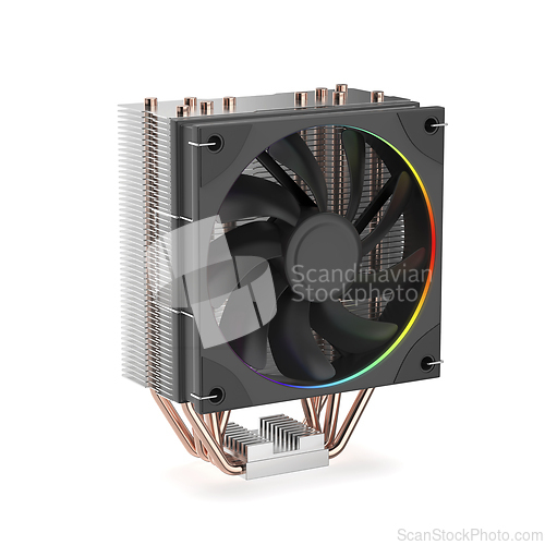Image of Processor cooler with copper heat pipes