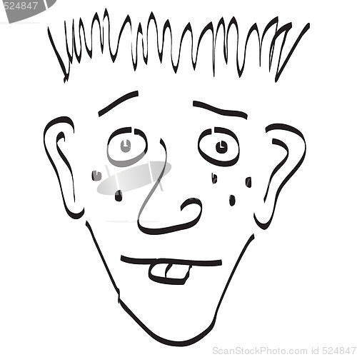 Image of Rasterized Vector Goofy Face 
