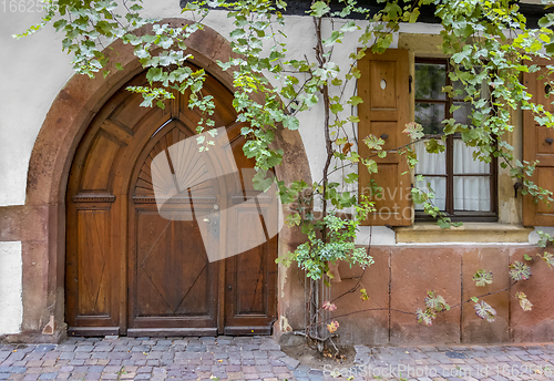 Image of historic wooden door