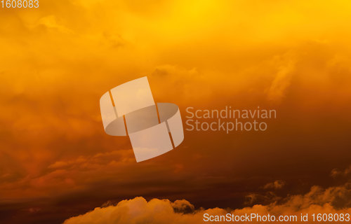 Image of beautiful yellow bright the clouds