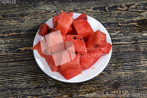 Image of pieces of red watermelon