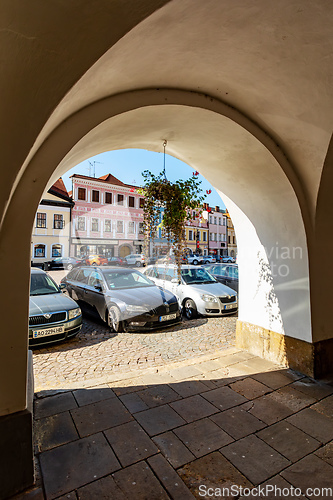 Image of Smetana Square or picturesque Smetanovo namesti. Litomysl, Czech Republic