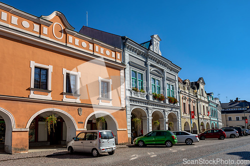 Image of Smetana Square or picturesque Smetanovo namesti. Litomysl, Czech Republic