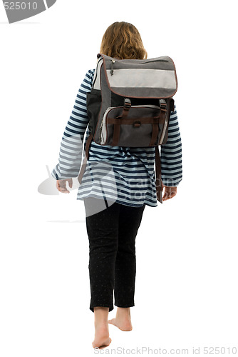 Image of Girl Walking To School