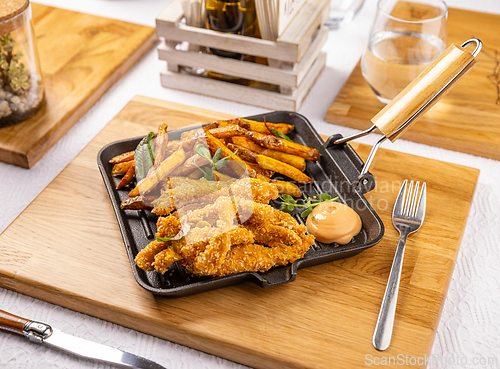 Image of Breaded chicken breast strips