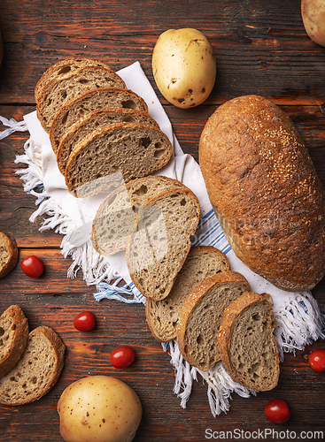 Image of Freshly baked rustic bread
