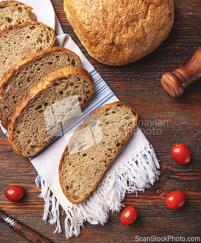 Image of Slices of fresh homemade bread