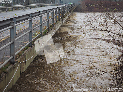 Image of River Po flood in Turin