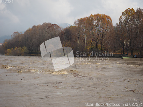 Image of River Po flood in Turin