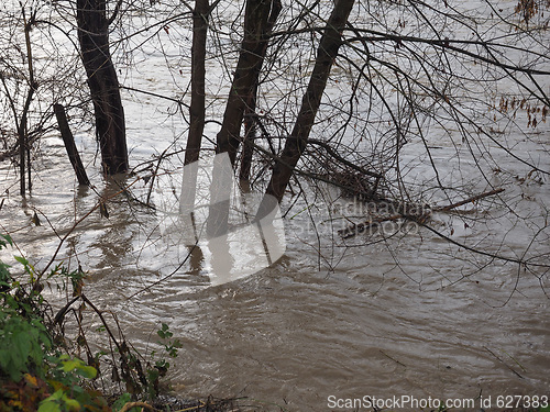 Image of River Po flood in Turin