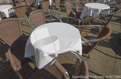 Image of Many tables and chairs