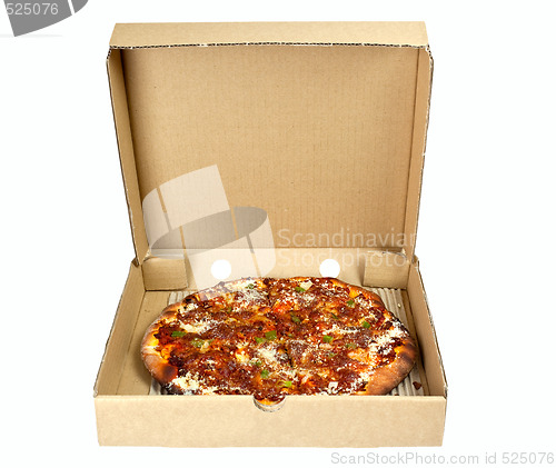 Image of Pizza in a takeaway box