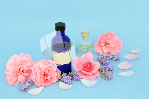 Image of Rose and Lavender Flower Aromatherapy Essential Oil