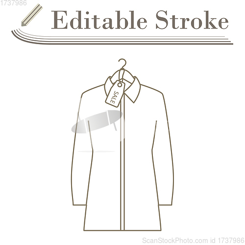 Image of Blouse On Hanger With Sale Tag Icon