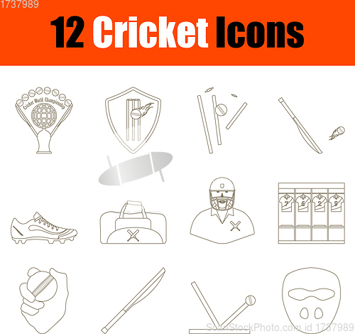 Image of Cricket Icon Set