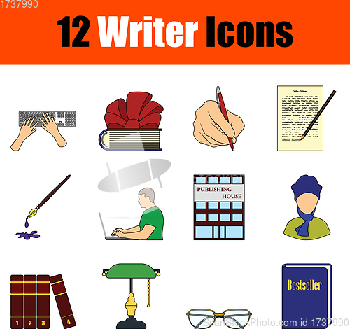 Image of Writer Icon Set