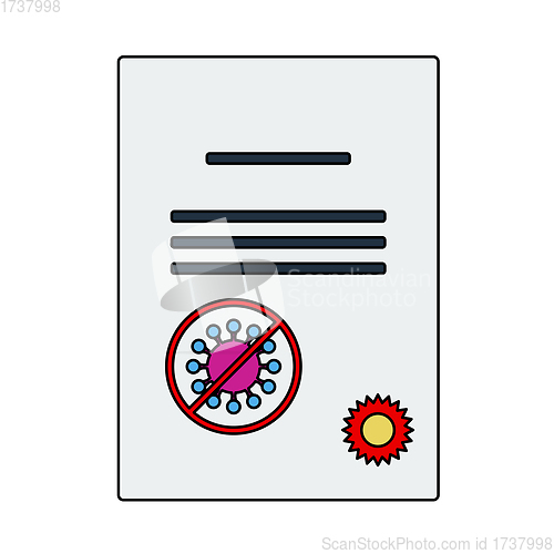 Image of No Coronavirus Certificate Icon