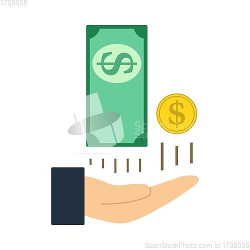 Image of Cash Back To Hand Icon